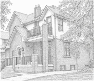 pop-top Tudor home in Bonnie Brae, Denver